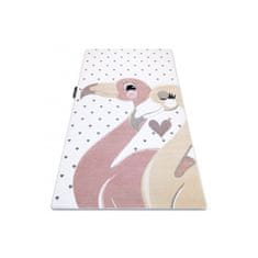 Dywany Lusczów Dětský kusový koberec Petit Flamingos hearts cream 180x270 cm