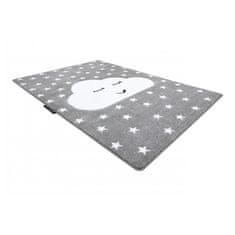 Dywany Lusczów Dětský kusový koberec Petit Cloud stars grey 120x170 cm