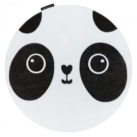 Dywany Lusczów Dětský kusový koberec Petit Panda white kruh 140x140 (průměr) kruh cm