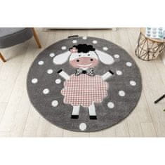 Dywany Lusczów Dětský kusový koberec Petit Dolly sheep grey kruh 160x160 (průměr) kruh cm