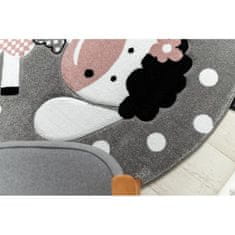Dywany Lusczów Dětský kusový koberec Petit Dolly sheep grey kruh 160x160 (průměr) kruh cm