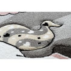 Dywany Lusczów Dětský kusový koberec Petit Unicorn grey kruh 140x140 (průměr) kruh cm