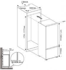 BRANDT BIC1724ES Vestavná kombinovaná chladnička