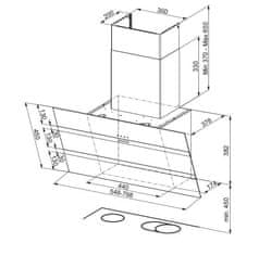 Faber STEELMAX EV8 WH/X A55 Komínová digestoř, šířka 55 cm