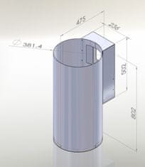 Ciarko Design CDP3801R Odsavač komínový Tubus Copper, průměr 38 cm