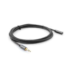 MG audio kabel 3.5mm mini jack F/M 5m, černý