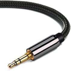 MG audio kabel 3.5mm mini jack F/M 5m, černý