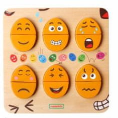 Masterkidz MASTERKIDZ Board pro učení emocí Dřevěná vajíčka Jaký humor?