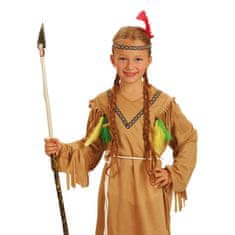 Rappa Dětský kostým indiánka s čelenkou a peřím (S)