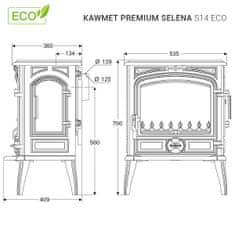 Kawmet SELENA S14 ECO - kamna litinová