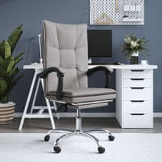Greatstore Polohovací kancelářská židle taupe textil