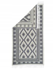 Multi Decor Plochý tkaný kilimový koberec antracit 70x140 cm