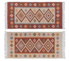 Multi Decor Plochý tkaný koberec Kilim s terra třásněmi 80x150 cm