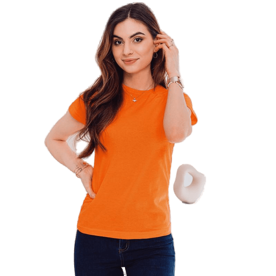 Edoti Dámské tričko jednobarevné PEONY oranžové MDN17403