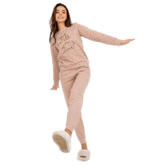 BERRAK Dámské pyžamo s kalhotami a mikinou VELMA béžové BR-PI-9106_391304 XL
