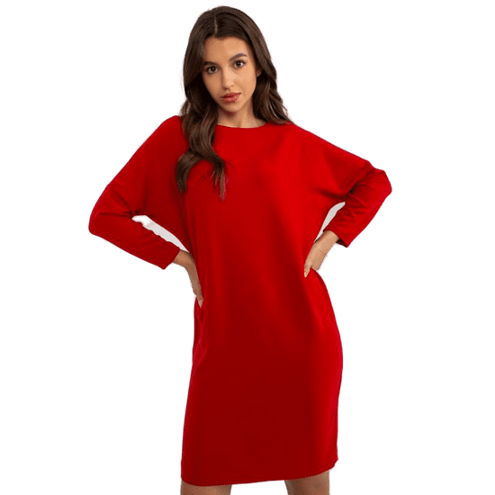 Factoryprice Dámské šaty s dlouhými rukávy koktejlové MYRTIE červené NU-SK-1680.77P_392774