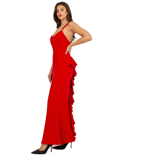 Factoryprice Dámské šaty s překříženými ramínky maxi večerní SHENA červené NU-SK-1668.14P_392745