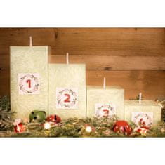Vánoční balení - AROMKA - Adventní set 4 hranolů, průměr 6,2 cm - Sen o Vánocích