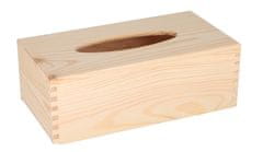 Čisté dřevo Dřevěná krabička na kapesníky s vysouvacím dnem II