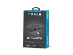 Natec Moth rozbočovač 4x USB 3.0 HUB