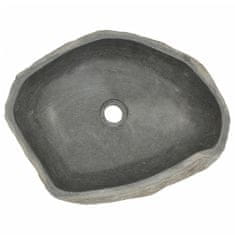 Greatstore Umyvadlo říční kámen oválné 46–52 cm