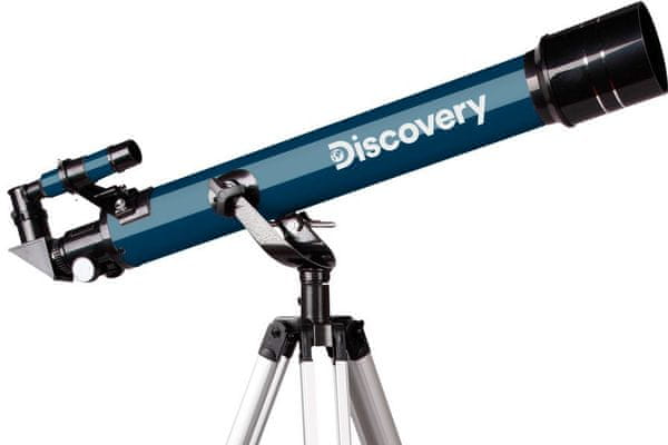 hvězdářský dalekohled teleskop levenhuk Discovery Spark 707 AZ s knihou hliníkový stativ skleněná optika antireflexní povrch studium vesmíru