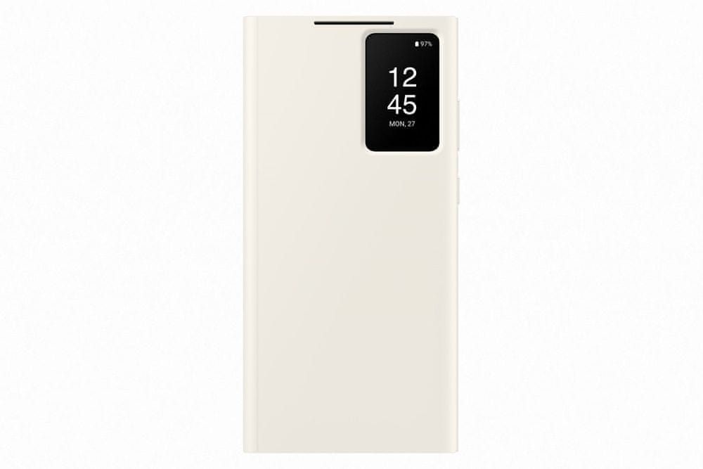 Levně Samsung Smart View Wallet Case Galaxy S23 Ultra, Cream EF-ZS918CUEGWW - rozbaleno