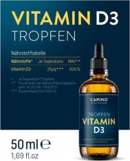 Carino® Vitamín D3 1000 UI kapky v MCT oleji
