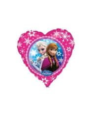 Hollywood Héliový balón srdce - Anna a Elsa - Frozen - 46 cm 