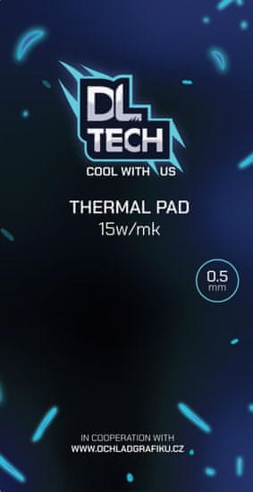 DLTECH Thermal Pad tepelně vodivá podložka 90x50x0,5mm - 15W/mK