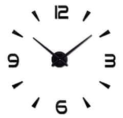KIK Velké nástěnné hodiny 80-120 cm černé 4 číslice