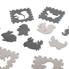 KIK Pěnová podložka puzzle na zem pro děti 9ks černobílá KX5207