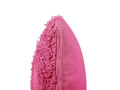 Beliani Bavlněný polštář 45 x 45 cm růžový RHOEO