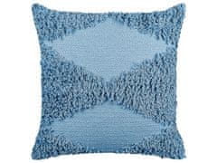 Beliani Bavlněný polštář 45 x 45 cm modrý RHOEO