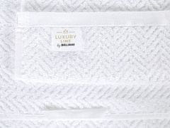 Beliani Sada 2 bavlněných ručníků bílé MITIARO