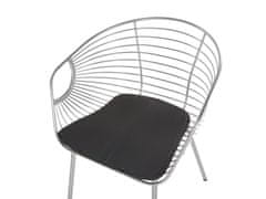 Beliani Sada 2 kovových židlí stříbrná HOBACK