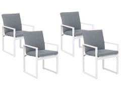 Beliani Sada 4 šedých zahradních židlí PANCOLE