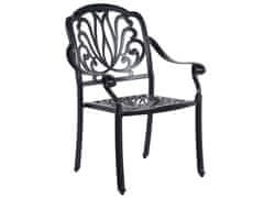 Beliani Sada 4 zahradních hliníkových židlí černých ANCONA