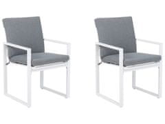 Beliani Zahradní sada 2 šedých židlí PANCOLE
