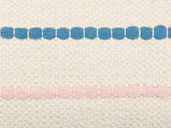 Beliani Bavlněný polštář pruhovaný vzor se střapci 40 x 60 cm barevný AGAVE