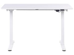 Beliani Elektricky nastavitelný psací stůl 120 x 60 cm bílý GRIFTON