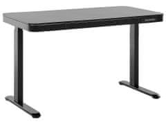 Beliani Elektricky nastavitelný psací stůl 124 x 64 cm černý KENLY
