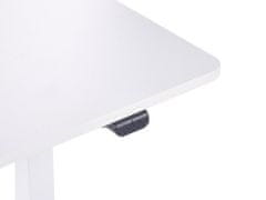 Beliani Elektricky nastavitelný psací stůl 120 x 60 cm bílý GRIFTON