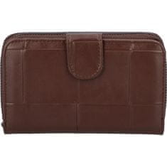 Romina & Co. Bags Praktická dámská koženková peněženka Francesca, tmavě hnědá
