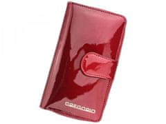Gregorio Elegantní dámská kožená peněženka Rono se zápinkou, červená