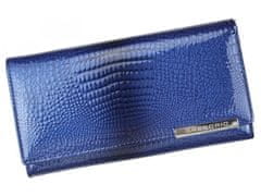 Gregorio Elegantní velká dámská kožená peněženka Runo, modrá