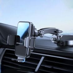 Greatstore Automatický držák do auta s 15W indukční nabíječkou pro čelní sklo kokpitu - černý