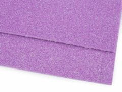 Kraftika 2ks fialová lila pěnová guma moosgummi s glitry 20x30 cm