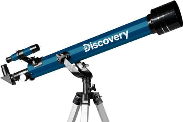 hvězdářský dalekohled teleskop levenhuk Discovery Spark 607 AZ s knihou hliníkový stativ skleněná optika antireflexní povrch studium vesmíru