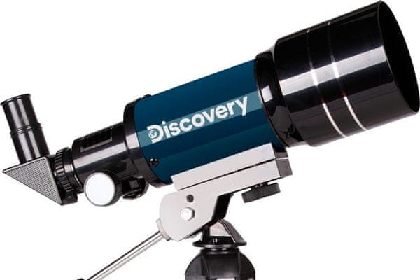 hvězdářský dalekohled teleskop levenhuk Discovery Spark 703 AZ s knihou hliníkový stativ skleněná optika antireflexní povrch studium vesmíru